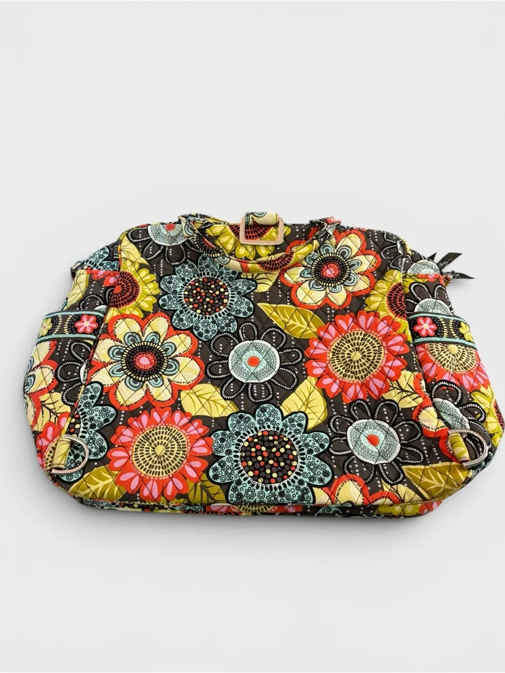 Retired Vera Bradley Flower Shower Multicolor Floral Quilted Tote Bag